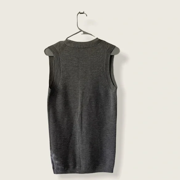 Theory Grey Merino Wool Long Vest size Small - Picture 6 of 13